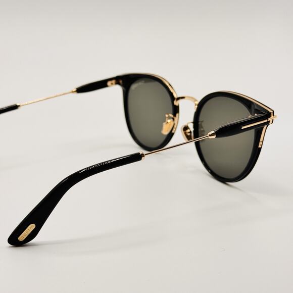 Tom Ford Sunglasses TF1244-K 01A Shiny Black Round Frame Smoke Lens 54-22-145 main image 7